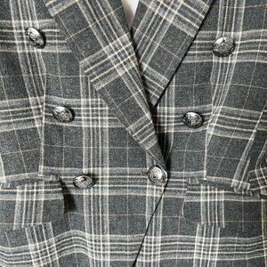 Plaid Double-Breasted Women's Jacket